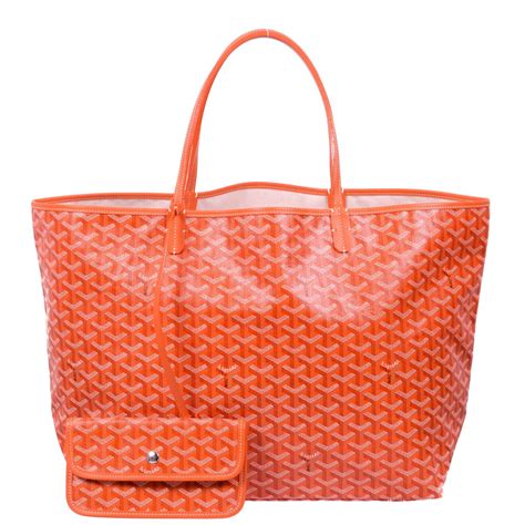 goyard tote orange|Goyard tote with zipper.